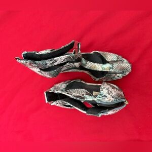 Snakeskin Patterned Women's Heels